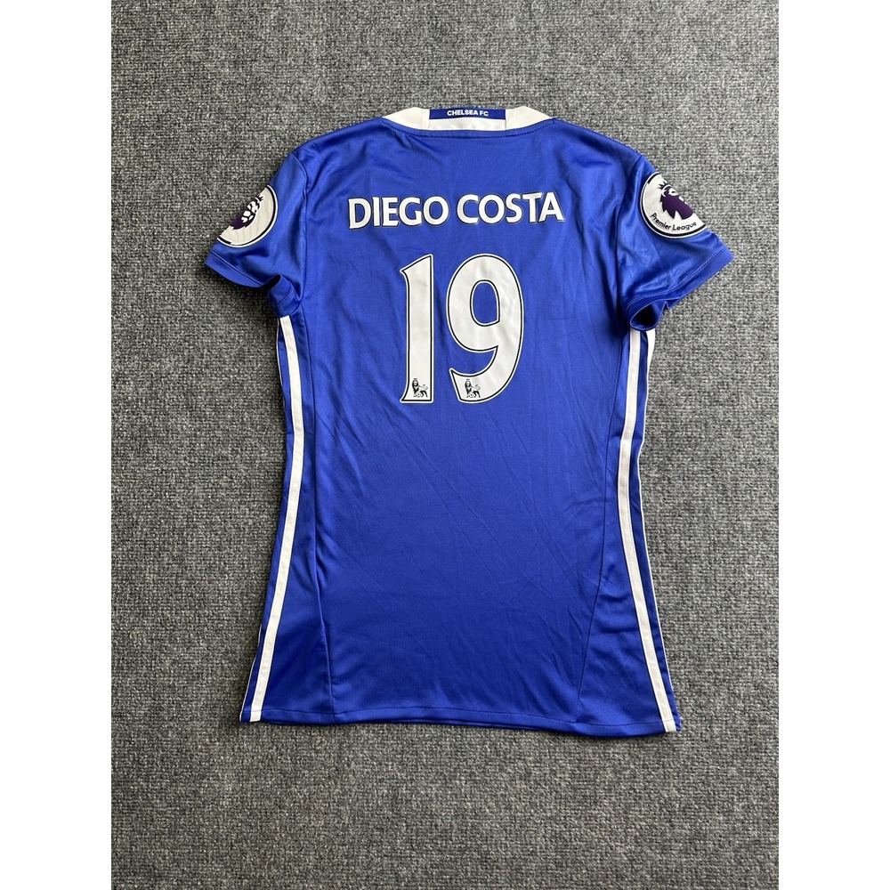 2016-17 Womens Chelsea Adidas Diego Costa #19 Home Soccer Jersey, Size S